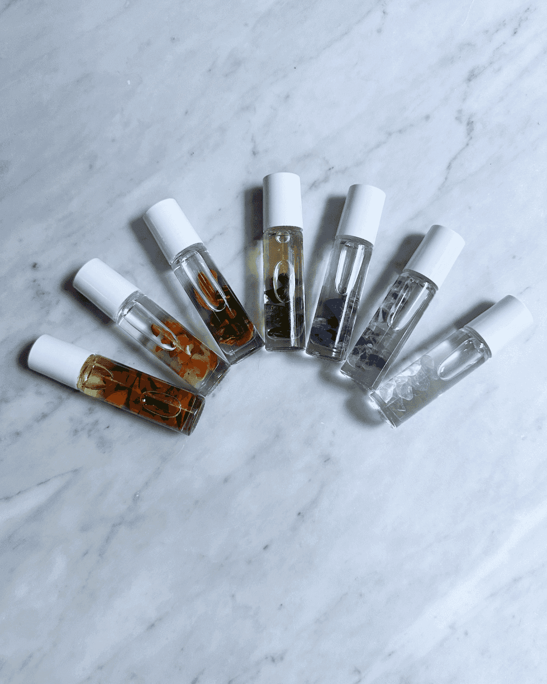 Chakra Essential Oil Rollers Infused with Gemstones