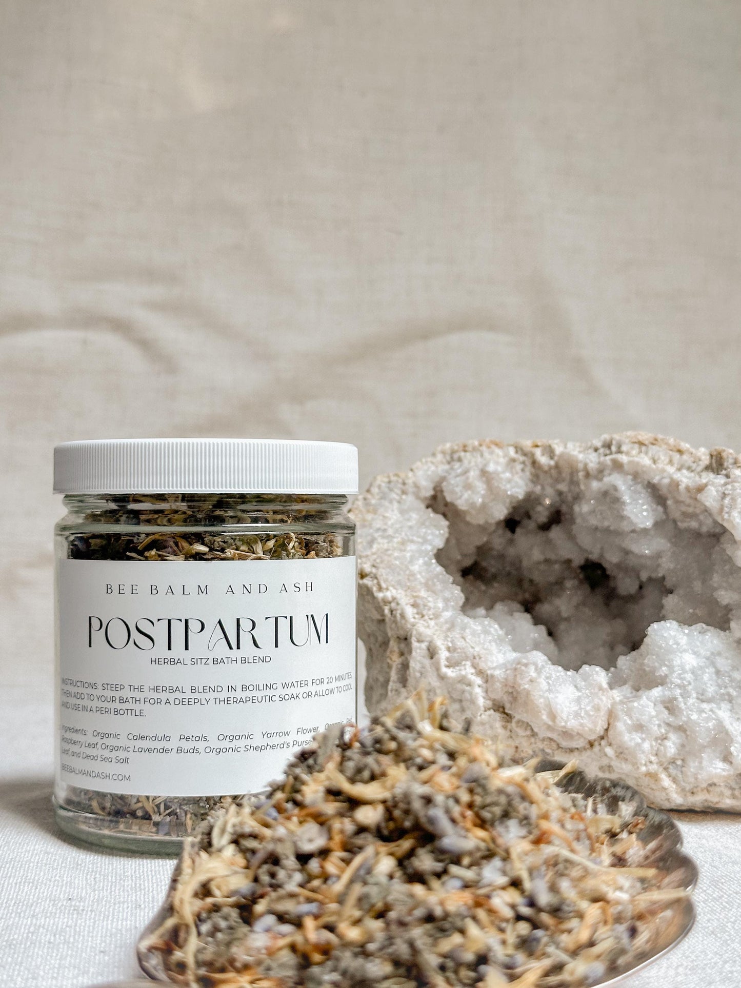 Postpartum Herbal Sitz Bath // Organic Herbs and Dead Sea Salt, Fourth Trimester Recovery, Postnatal Healing & Relaxation, Herbal Soak