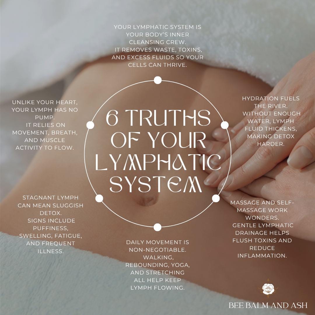 Lymph Flow // Massage Oil for Lymphatic System Support, Myofascial Release, and Dry Brushing with Essential Oils | Organic