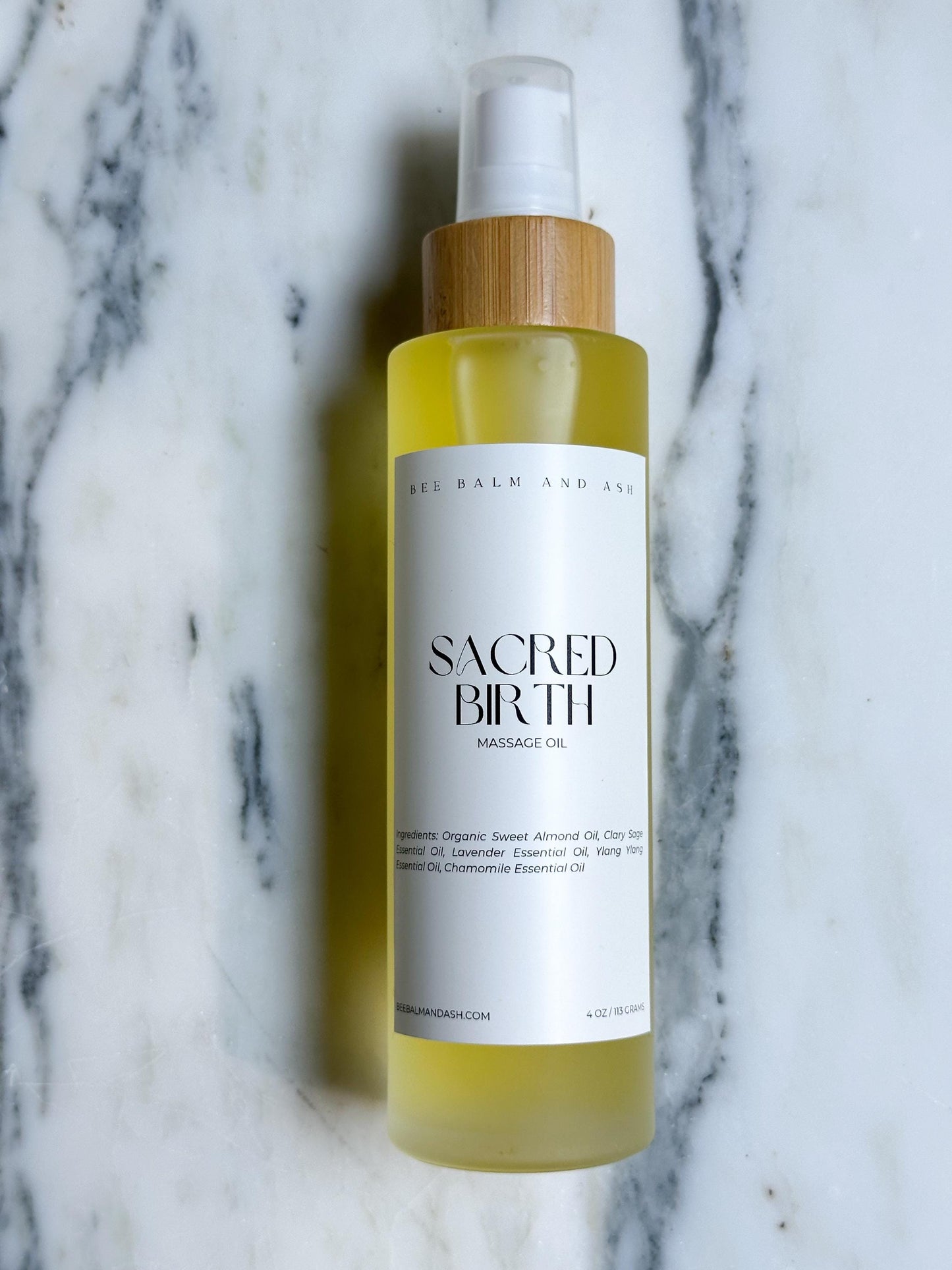 Sacred Birth // Natural Labor Massage Oil for Unmedicated, Home Birth & Postpartum Recovery, Womb Healing during Fourth Trimester