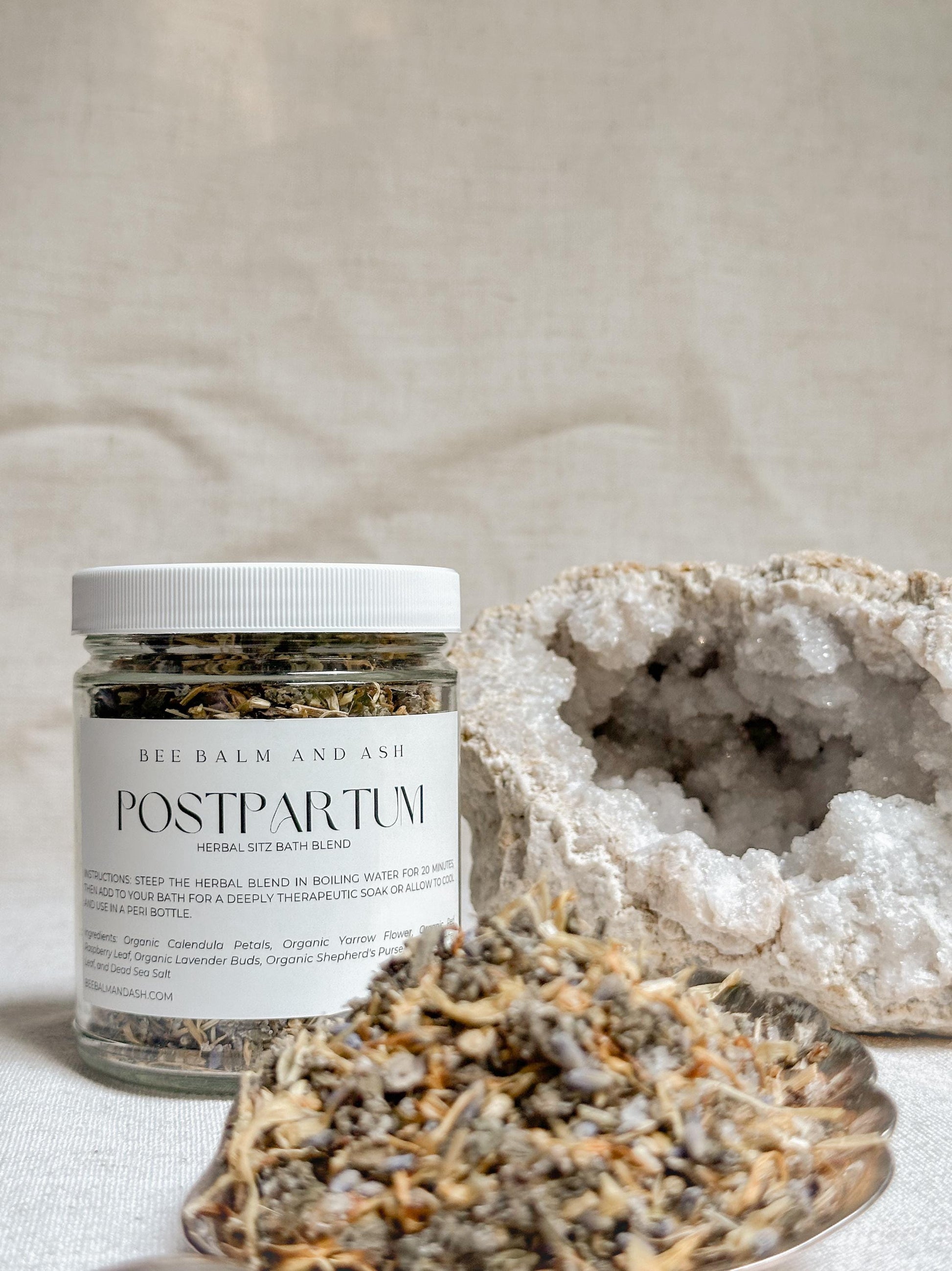 Postpartum Herbal Sitz Bath // Organic Herbs and Dead Sea Salt, Fourth Trimester Recovery, Postnatal Healing & Relaxation, Herbal Soak