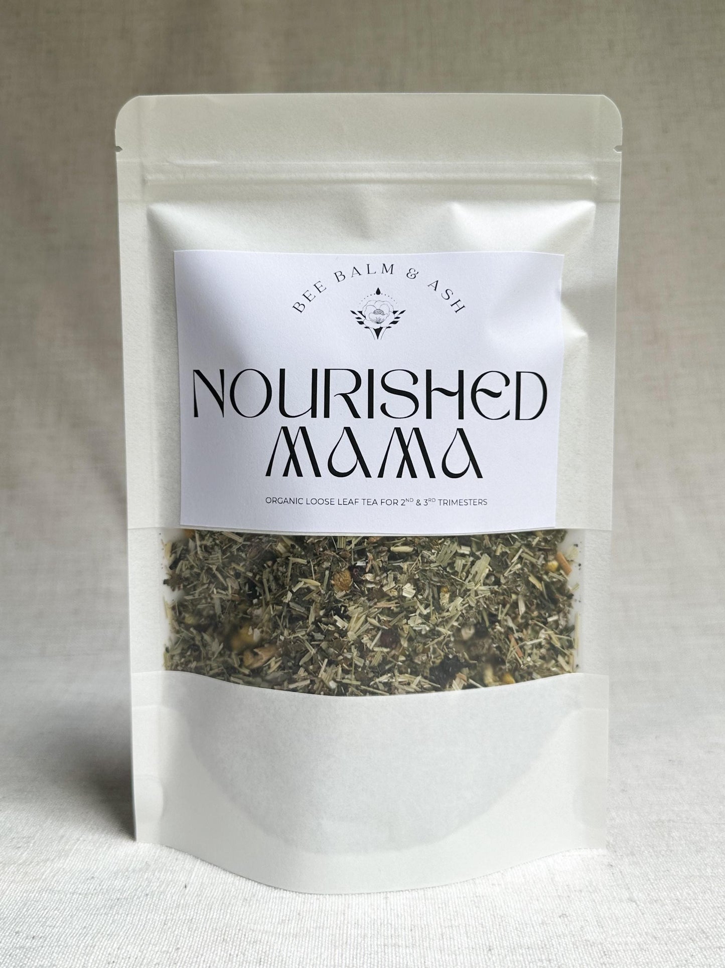 Nourished Mama // NORA Pregnancy Organic Loose Leaf Herbal Tea Blend for 2nd & 3rd Trimester, Caffeine-Free, Supports Energy, Replenishment