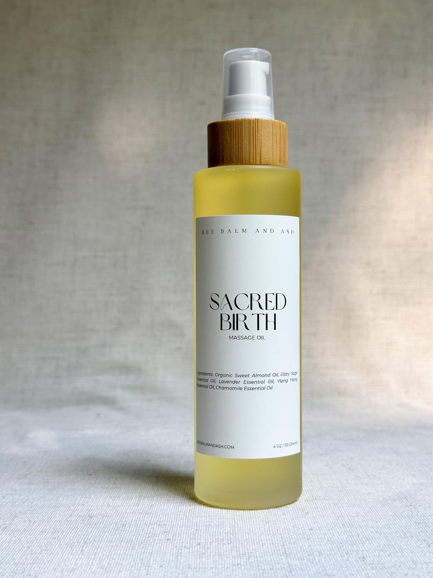 Sacred Birth // Natural Labor Massage Oil for Unmedicated, Home Birth & Postpartum Recovery, Womb Healing during Fourth Trimester
