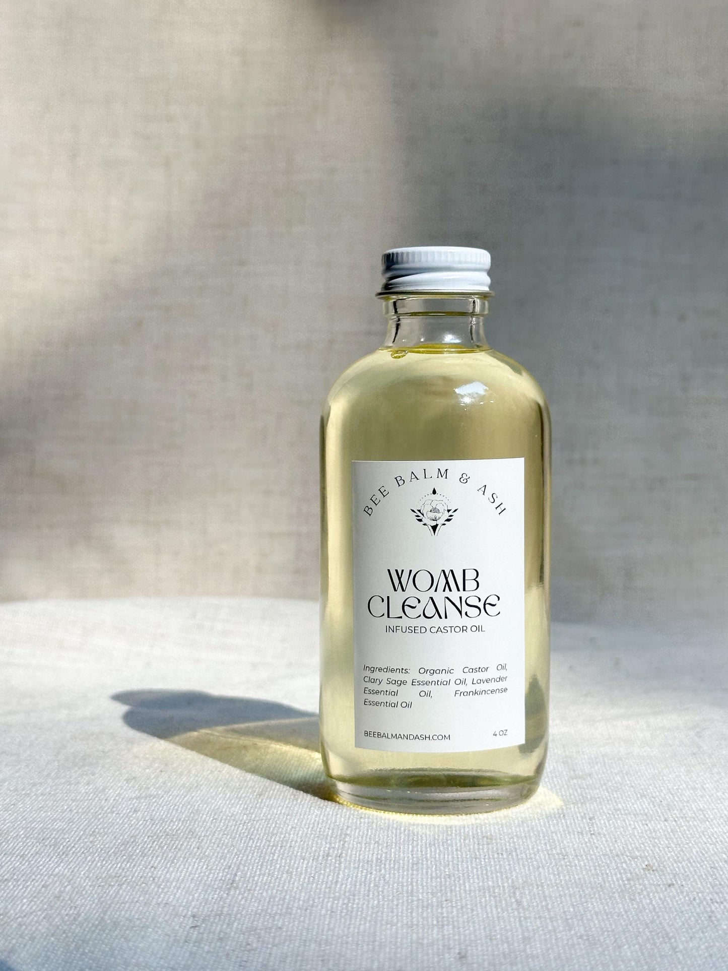 Womb Cleanse // Castor Oil Infused with Essential Oils for Reproductive System Detox Support, Circulation Boost | Organic