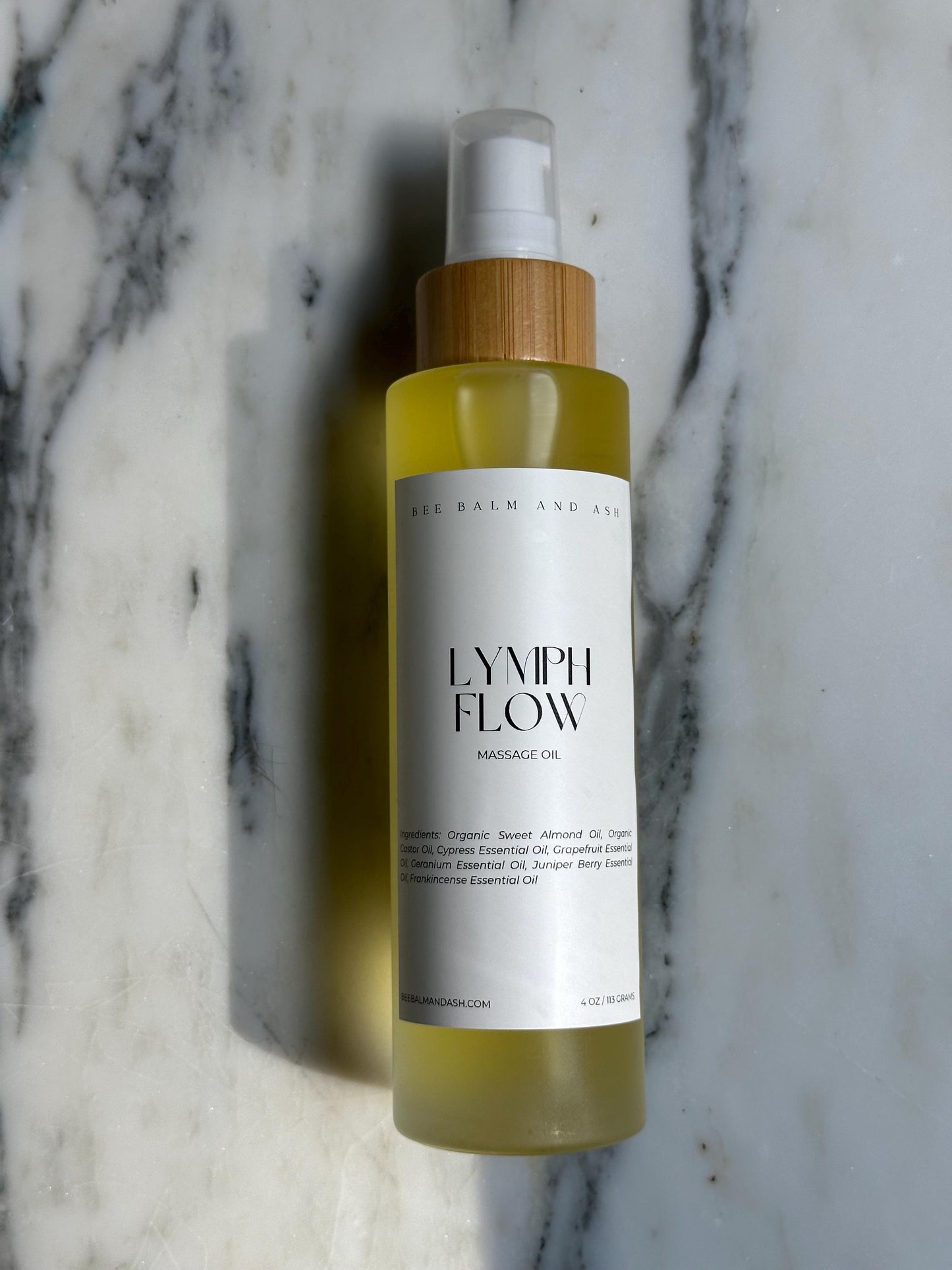 Lymph Flow // Massage Oil for Lymphatic System Support, Myofascial Release, and Dry Brushing with Essential Oils | Organic