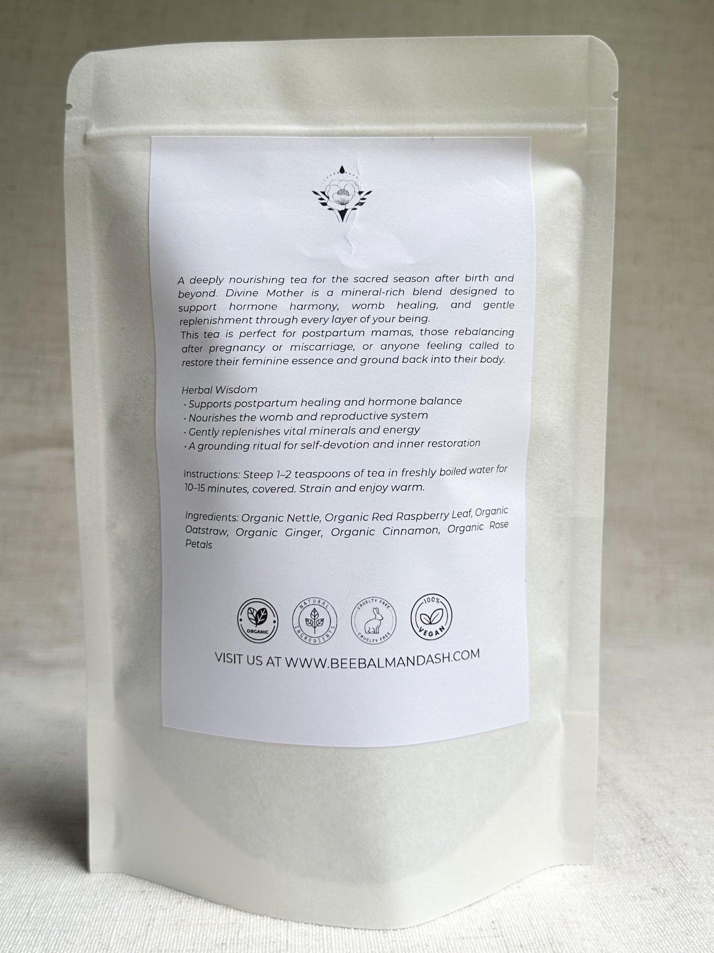 Divine Mother // Organic Loose Leaf Herbal Tea for Postpartum Recovery, Hormone Balance & Reproductive Health