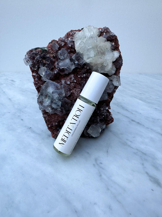 Meditation // Essential Oil Roller for Breathwork, Grounding, Yoga, Journaling, Inner Peace and Stillness, Plant-Based, Organic, Holistic