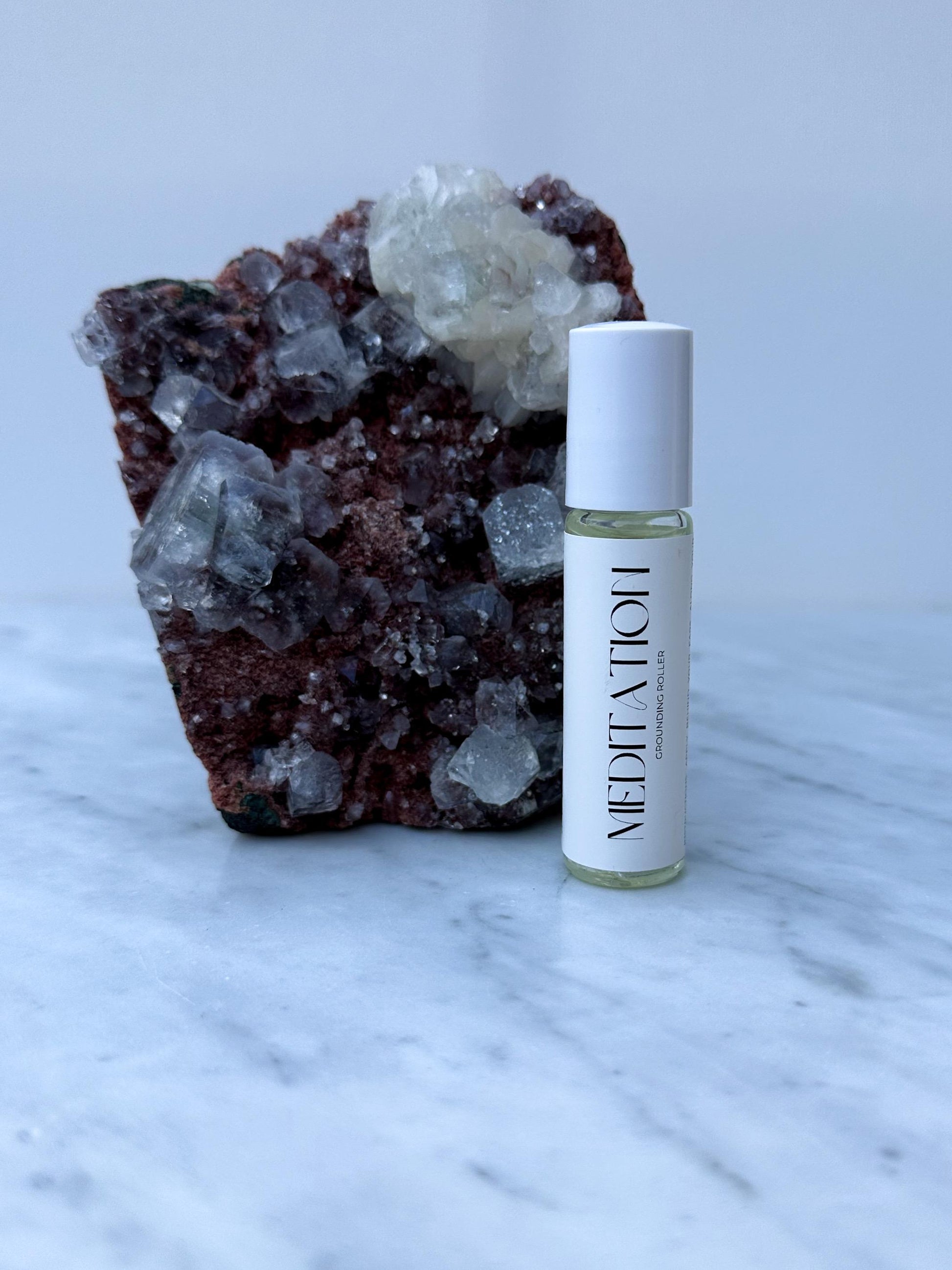 Meditation // Essential Oil Roller for Breathwork, Grounding, Yoga, Journaling, Inner Peace and Stillness, Plant-Based, Organic, Holistic