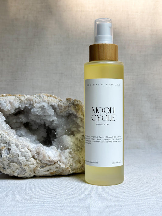 Moon Cycle // Massage Oil for Hormone Support, Menstrual Cramp Relief, Womb Health, Female Hormones, Holistic Wellness with Essential Oils