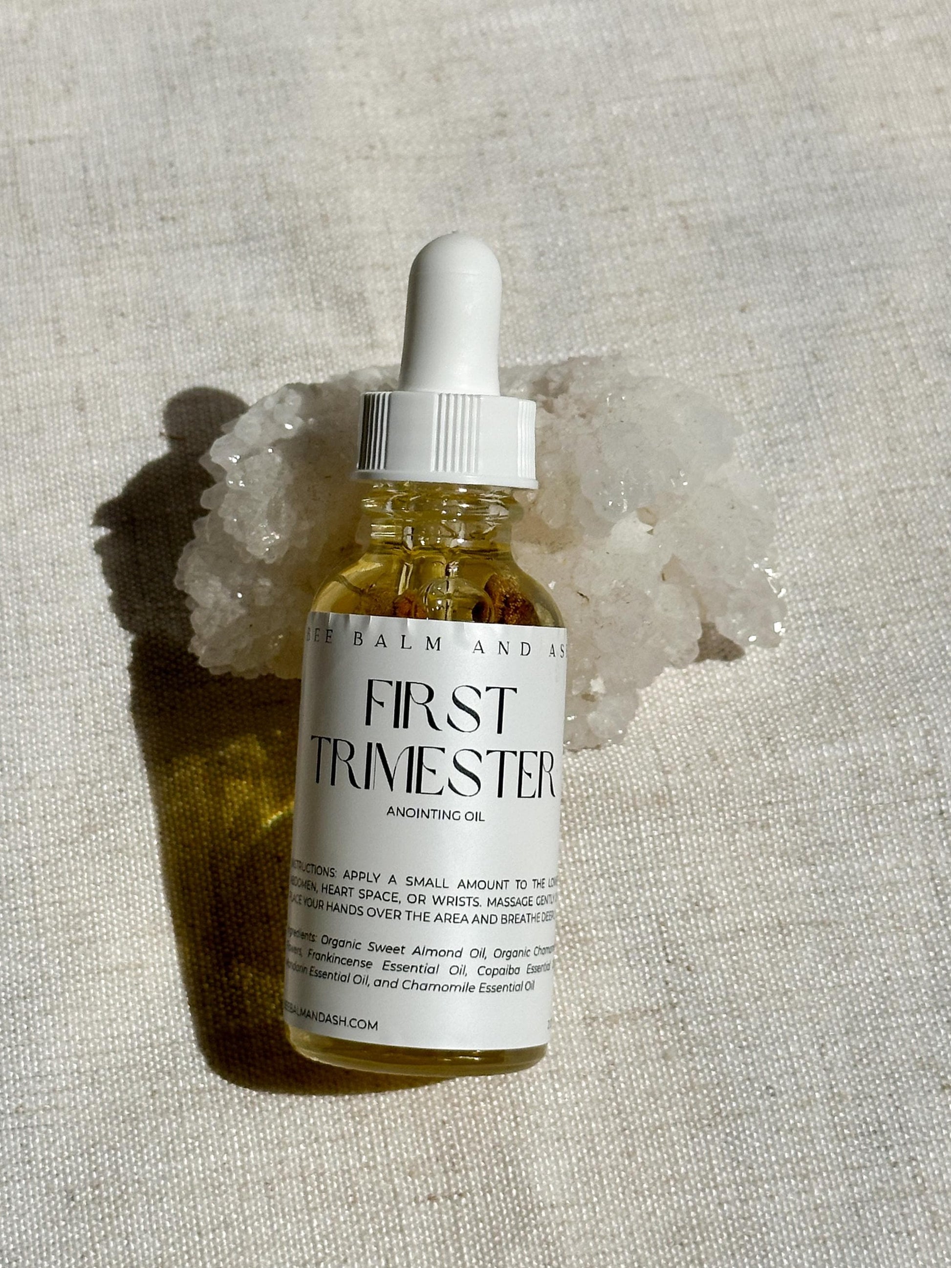 First Trimester Anointing Oil | Organic Pregnancy Massage Oil | Womb Supporting and Nervous System Grounding | Daily Ritual | 2 oz Dropper