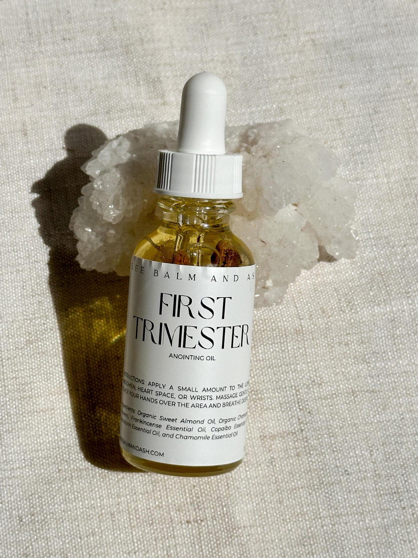 First Trimester Anointing Oil | Organic Pregnancy Massage Oil | Womb Supporting and Nervous System Grounding | Daily Ritual | 2 oz Dropper