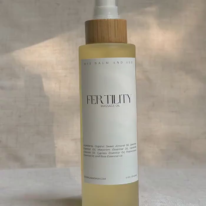 Fertility Massage Oil // Preconception Support, Womb Wellness, Divine Feminine Ritual with Instruction Card