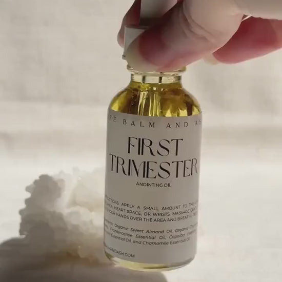First Trimester Anointing Oil | Organic Pregnancy Massage Oil | Womb Supporting and Nervous System Grounding | Daily Ritual | 2 oz Dropper