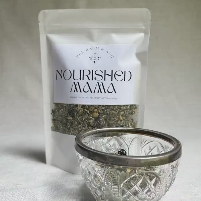Nourished Mama // Herbal Pregnancy Tea Organic Loose Leaf, Nourishing NORA blend for 2nd & 3rd Trimester, Caffeine-Free
