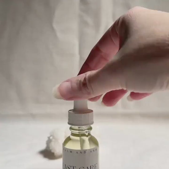 Postpartum Breast Massage Oil | Breast Comfort & Tissue Support | Nursing Self-Care | Organic Botanical  Essential Oil Blend | 2 oz Dropper