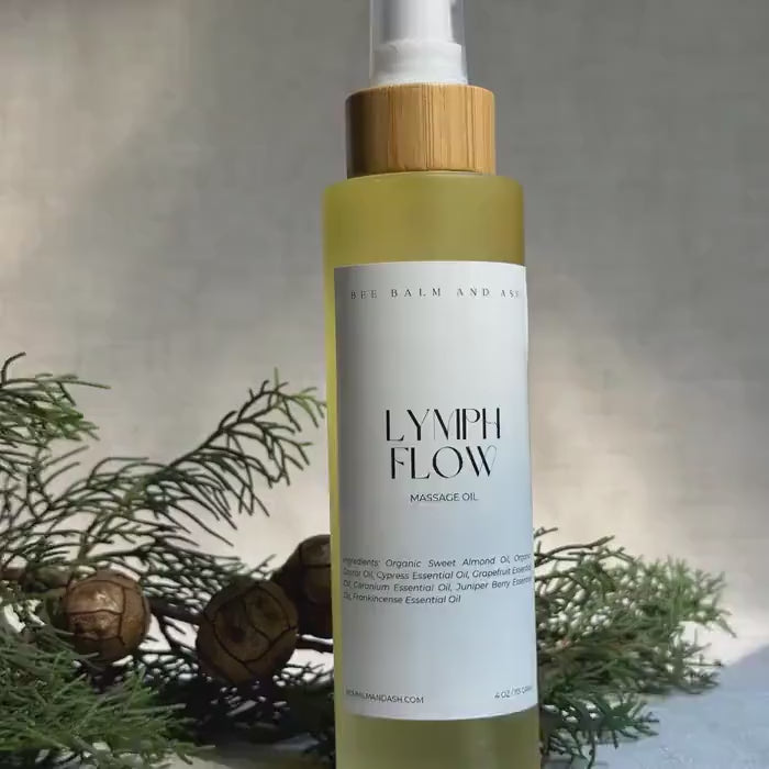 Organic Lymph Flow Massage Oil: Detox & Myofascial Release