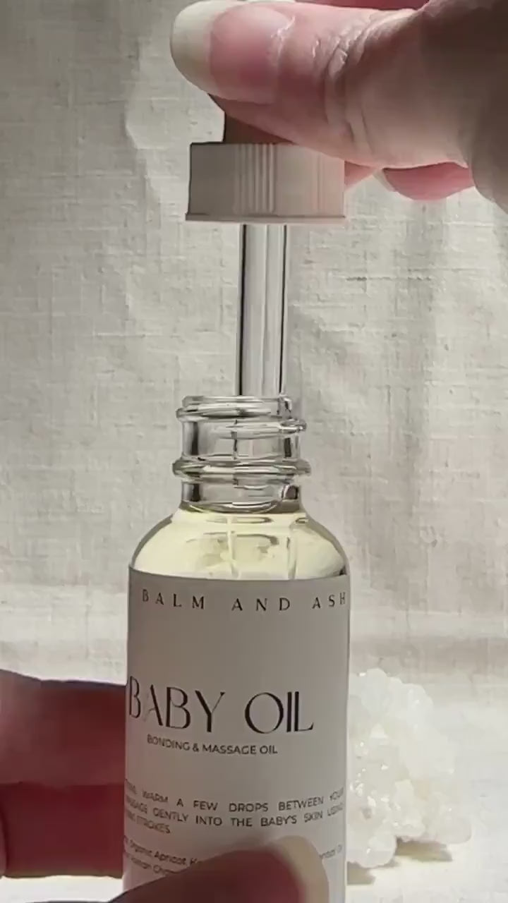 Organic Baby Massage & Bonding Oil | 2 oz Dropper | Choose your scent: Lavender or Chamomile