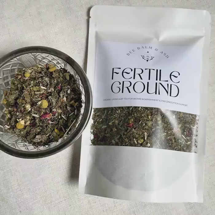 Fertile Ground // Organic Loose Leaf Tea for Womb Nourishment, Hormone Balance & Preconception Support, Herbal Fertility Tea, Caffeine Free