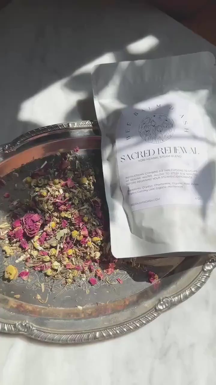 Vaginal Steam // Sacred Renewal // Organic Yoni V Steam for Pregnancy Loss, Miscarriage or Womb Trauma, Rainbow Baby Journey Support